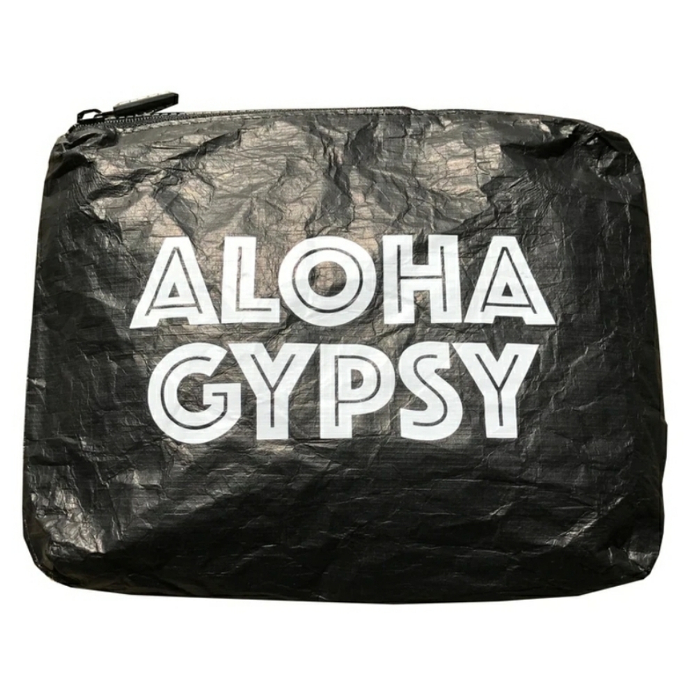 ALOHA GYPSY black tyvek pouch wet bag NWOT